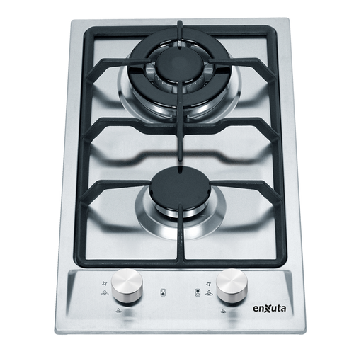Anafe de Empotrar con 2 Hornallas a Gas Inox con Hierro Fundido - China