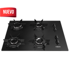 Anafe de Empotrar con 4 Hornallas a Gas Negro - Brasil