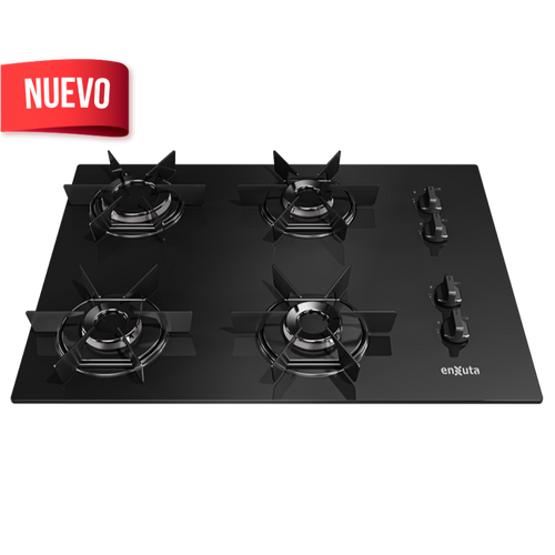 Anafe de Empotrar con 4 Hornallas a Gas Negro - Brasil