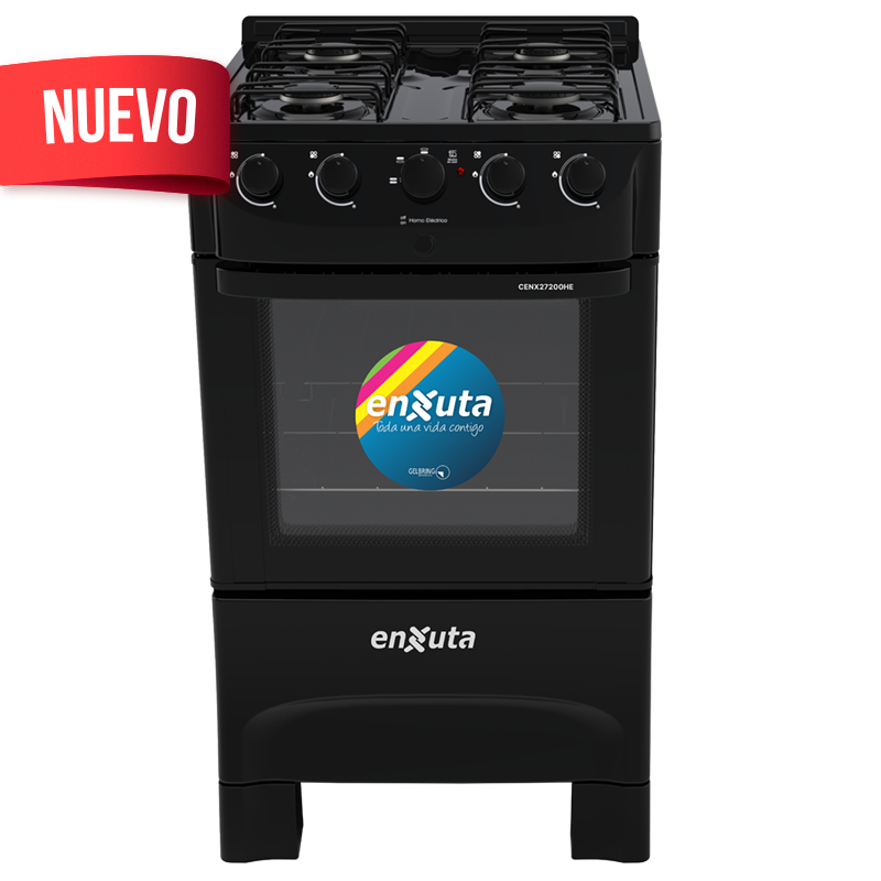 Cocina Combinada 4 Hornallas Negra - Brasil