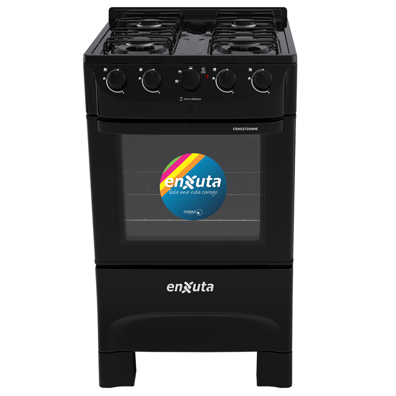 Cocina Combinada 4 Hornallas Negra - Brasil