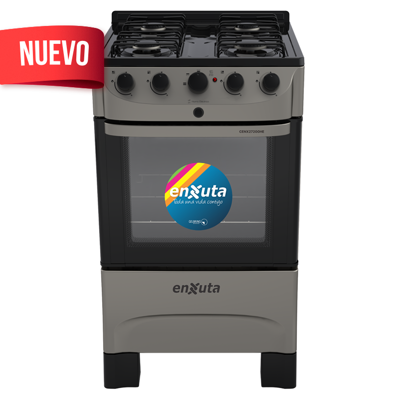 Cocina Combinada 4 Hornallas Titanio - Brasil