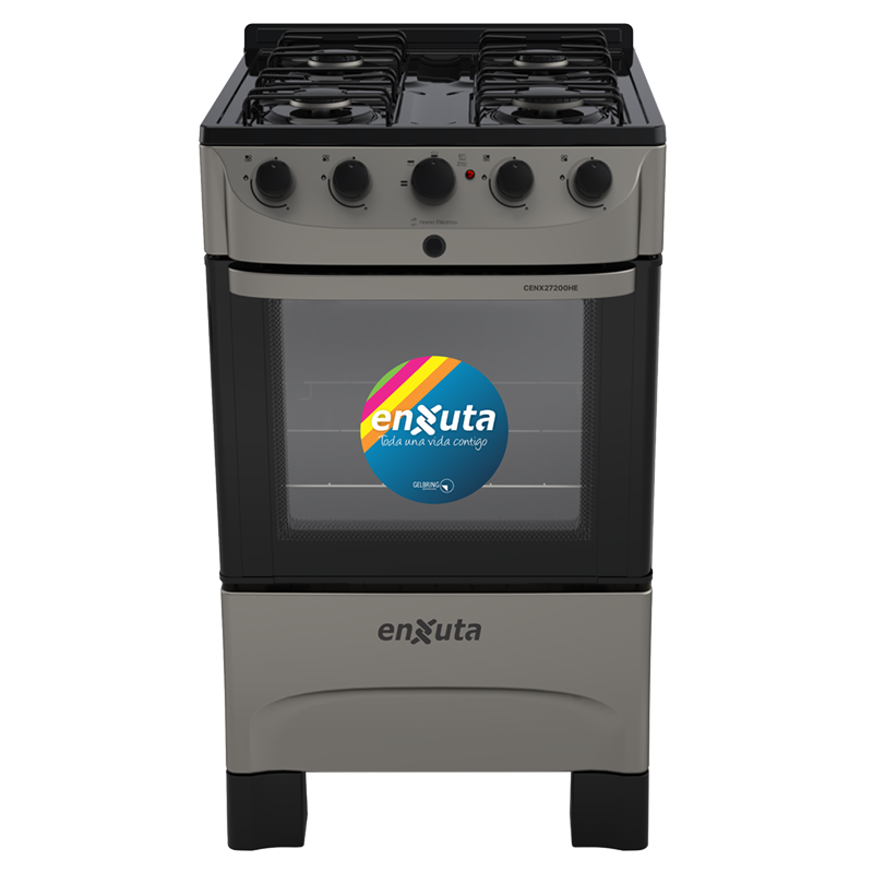 Cocina Combinada 4 Hornallas Titanio - Brasil