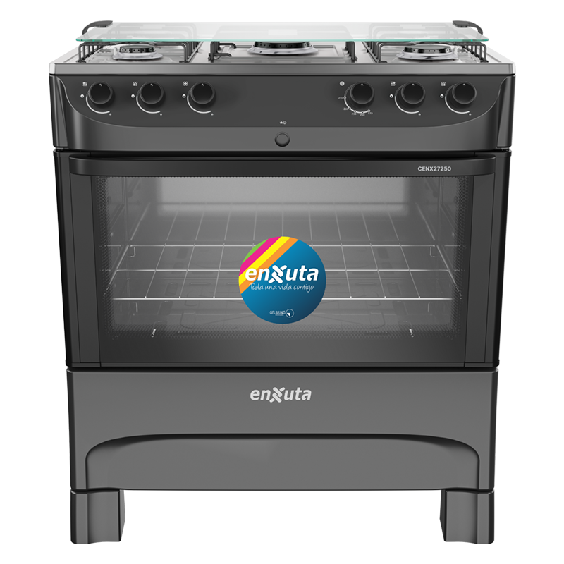 Cocina Supergas 5 Hornallas Negra con Termocupla y Encendido - Brasil
