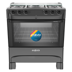 Cocina Supergas 5 Hornallas Negra con Termocupla y Encendido - Brasil