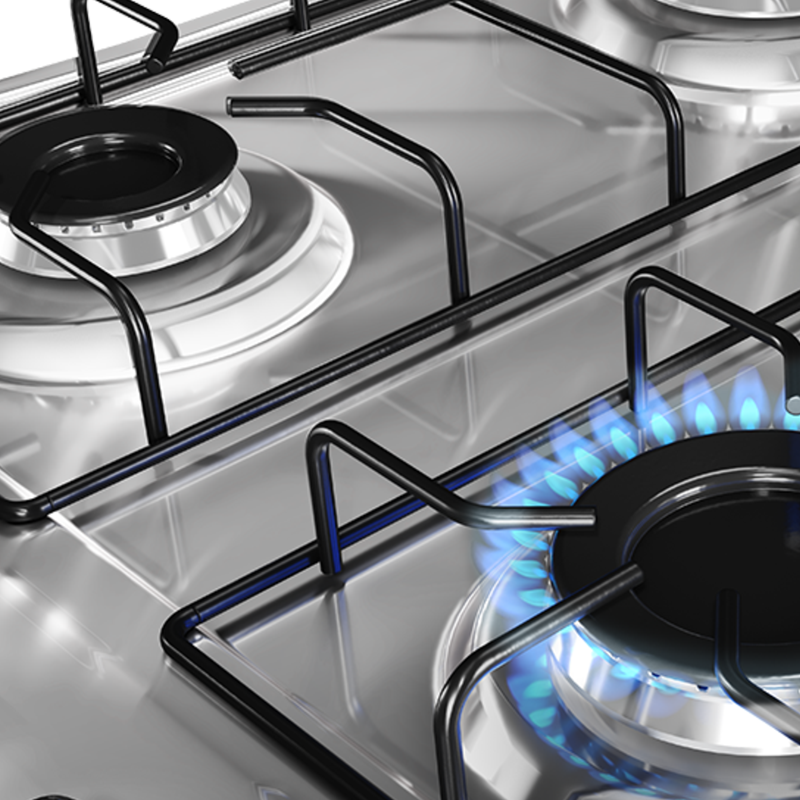 Cocina Supergas 4 Hornallas Titanio con Termocupla y Grill - Brasil