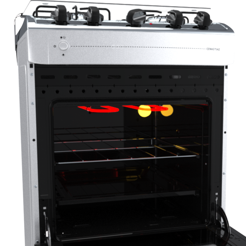 Cocina Supergas 4 Hornallas Blanca con Termocupla y Grill - Brasil