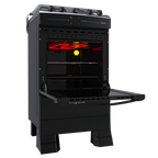 Cocina Combinada 4 Hornallas Negra con Grill - Brasil