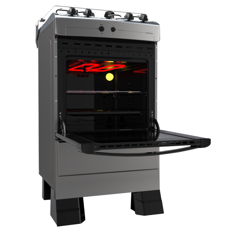 Cocina Combinada 4 Hornallas Titanio con Grill - Brasil