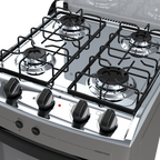 Cocina Combinada 4 Hornallas Titanio con Grill - Brasil