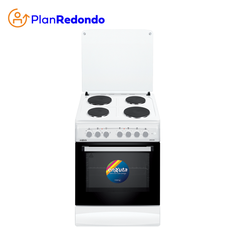 Cocina Eléctrica 4 Discos Eléctricos y Convección Blanca 60x60 - Turquía