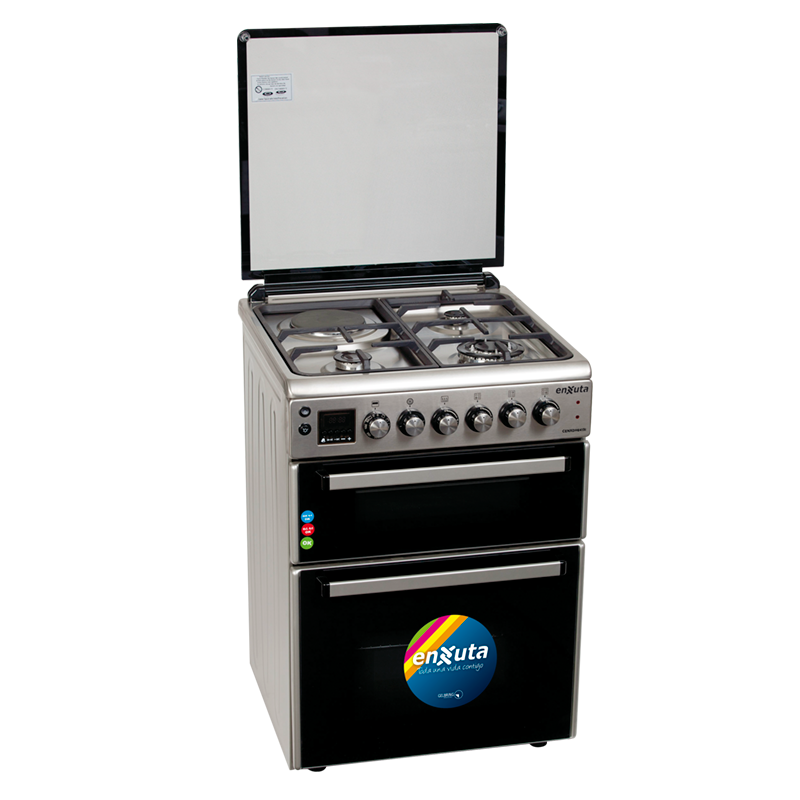 Cocina Doble Horno con 3 Hornallas y 1 Disco Eléctrico Inox - Turquía