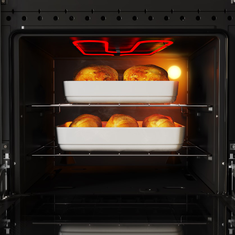 Cocina Supergas 4 Hornallas Negra, Mesada de Vidrio, Hierro Fundido y Termocupla - Brasil
