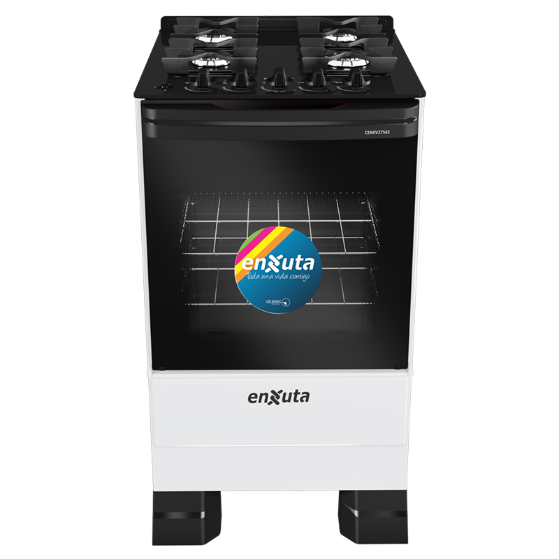 Cocina Supergas 4 Hornallas Blanca, Mesada de Vidrio, Hierro Fundido y Termocupla - Brasil