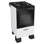 Cocina Supergas 4 Hornallas Blanca, Mesada de Vidrio, Hierro Fundido y Termocupla - Brasil