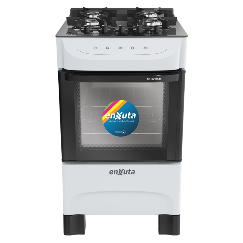 Cocina Supergas 4 Hornallas Blanca, Mesada de Vidrio y Termocupla - Brasil