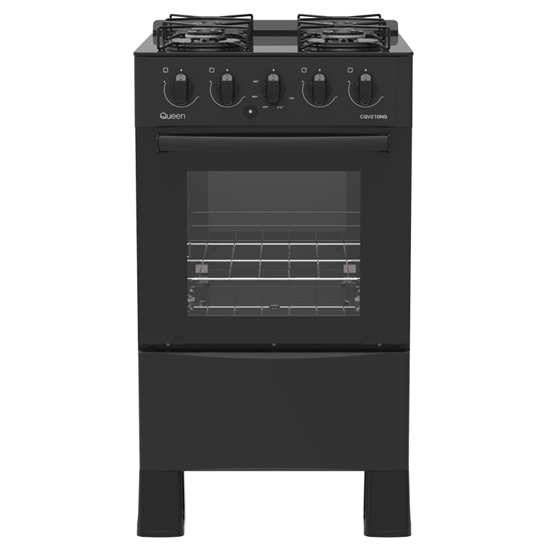 Cocina Supergas 4 Hornallas Mesada de Vidrio Negra y Termocupla