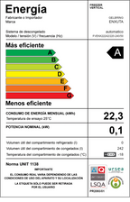 Freezer Vertical 242 Litros Blanco Frío Húmedo