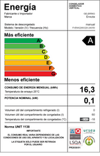 Freezer Vertical 60 Litros Blanco Frío Húmedo