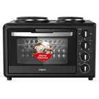 Horno Eléctrico 32 Litros Negro con 2 Discos Eléctricos