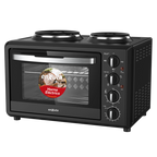 Horno Eléctrico 32 Litros Negro con 2 Discos Eléctricos