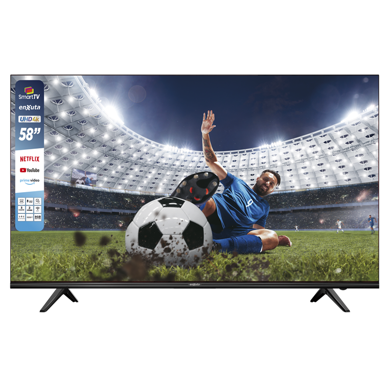 LED SMART 58 Pulgadas 4K, Webos, Netflix, Prime Video, Control por Voz, Bluetooth, ISBD-T