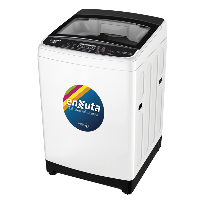 Lavarropa Automático Carga Superior 15 kg con Bomba y Tapa de Vidrio - China