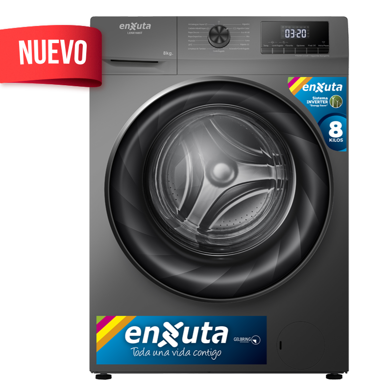 Lavarropa Automático Inverter Carga Frontal 8 kg - Titanium - China