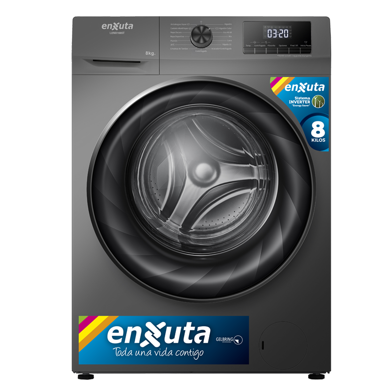 Lavarropa Automático Inverter Carga Frontal 8 kg - Blanco - China