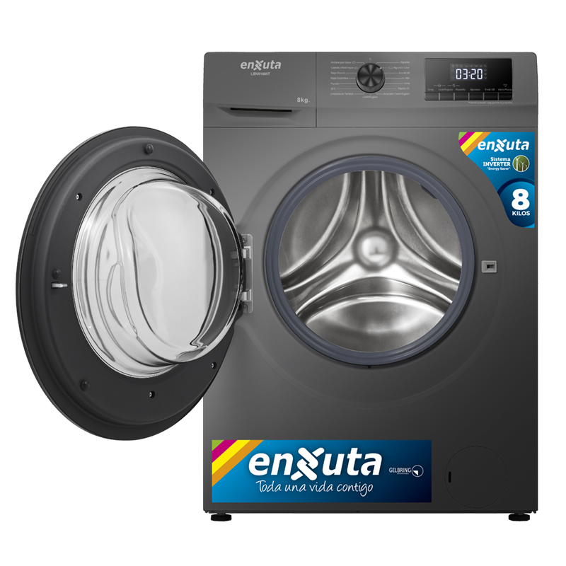 Lavarropa Automático Inverter Carga Frontal 8 kg - Blanco - China
