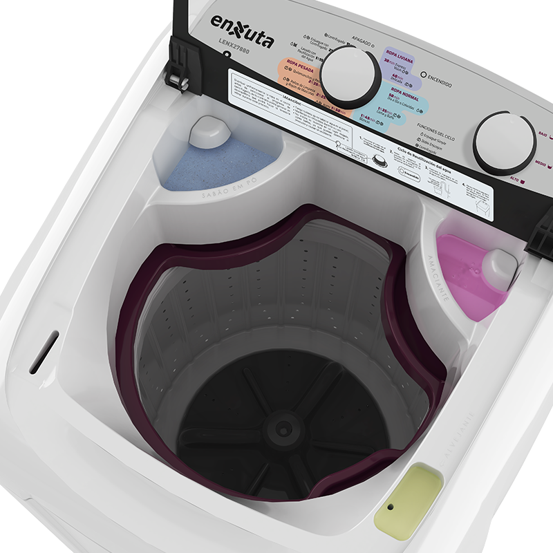 Lavarropa Automático Carga Superior 8 kg con Bomba y Tapa de Vidrio - Brasil