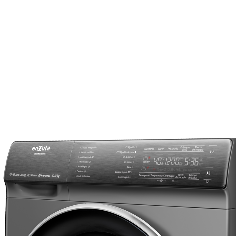 Lavasecarropa Automático Inverter Carga Frontal Titanium 12 kg