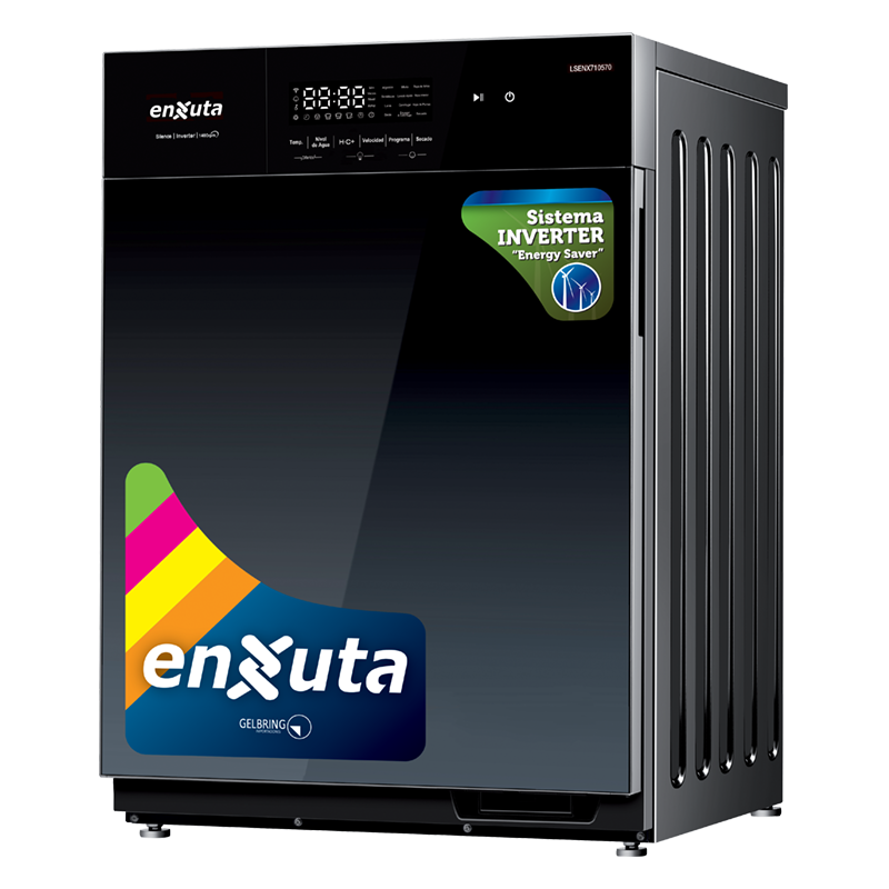 Lavasecarropa Automático Inverter Carga Frontal Negro 10,5 kg