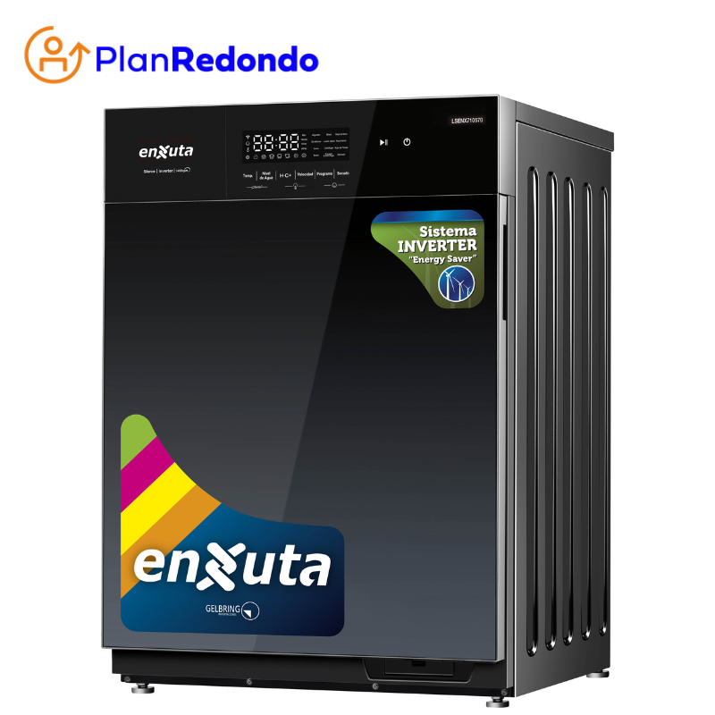Lavasecarropa Automático Inverter Carga Frontal Negro 10,5 kg