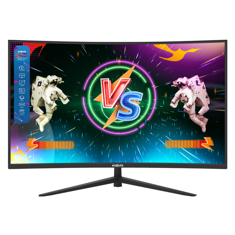 Monitor 27 Pulgadas Curvo Full HD Gamer, Panel VA, 165 hz, HDMI, Displayport, 1 ms