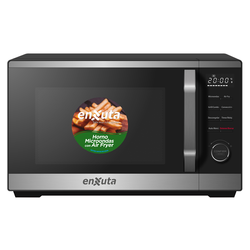 Microondas Air Fryer Con Grill y Convección de 23 Litros Inox