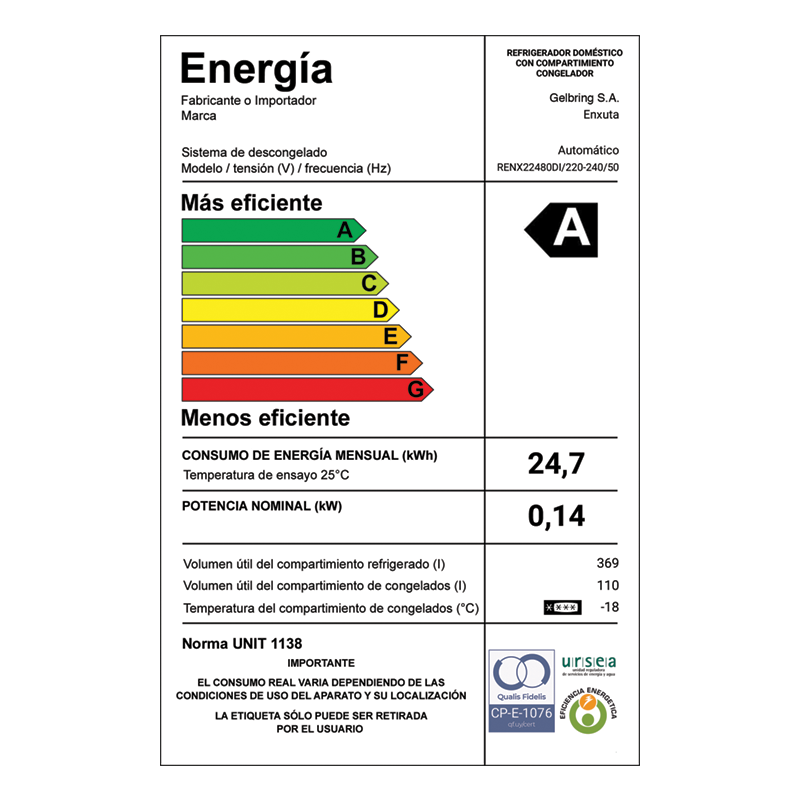 Refrigerador Frío Seco Inverter 477 Litros Inox con Dispensador - China