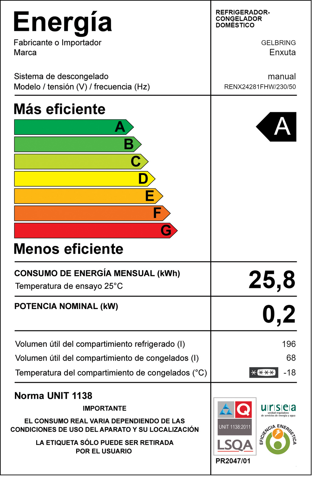 Refrigerador Frío Húmedo 264 Litros Blanco - Argentina